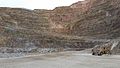 At the bottom of the Cresson Pipe pit. The pipe is a phonolite. Notice the dike in the middle.