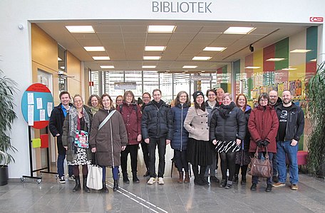 The participants in the Wikipedia in Libraries project in Stockholm, in February 2020.