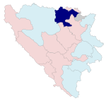 多博伊區在波士尼亞與赫塞哥維納的位置