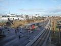 Perronen for tog fra København H, set fra Dybbølsbro.