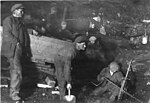 Gruvarbetare i Agnes-gruvan i Ny-Ålesund, okänt år
