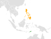 Location map for East Timor and the Philippines.