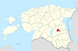 Location of Tartu in Estonia