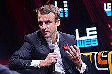 Emmanuel Macron speaking at a high-tech conference in 2014 Emmanuel Macron (11 decembre 2014) (3).jpg