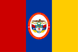 Bandera del Estado Soberano del Magdalena en 1856.