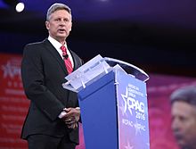 Gary Johnson speaking at the 2016 Conservative Political Action Conference (CPAC) in Washington, D.C. Gary Johnson by Gage Skidmore 4.jpg