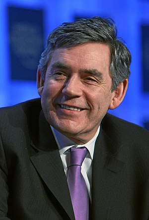 British Prime Minister Gordon Brown captured d...