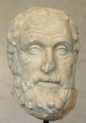 Head of the philosopher Carneades (215–129 BC)...