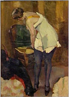 Femeie cu ciorapi albaștri, 1917; (Musée National d'Art Moderne)