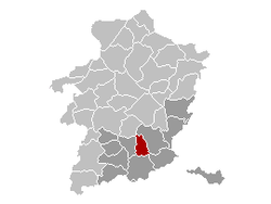 Ligging van Hoeselt in die provinsie Limburg