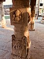 Detailed carvings on the pillar