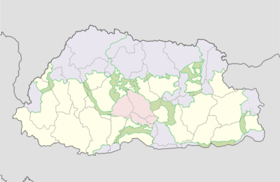 Location map Jigme Singye Wangchuck National Park