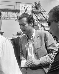 John Frankenheimer vid inspelningarna av Grand Prix (1966).