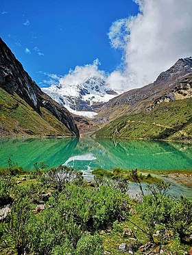 Vue du Pucaranra depuis la Quebrada Honda.