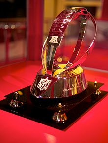 The redesigned Lamar Hunt Trophy, awarded since 2010-11 season Lamar Hunt Trophy - AFC Championship.jpg