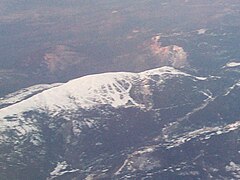 Vue d'avion l'hiver.