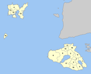 Location of Lesbos Prefecture municipalities
