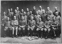 Commanding Officers and Chiefs of Staff of the Allied Military Mission to Siberia, Vladivostok during the Allied intervention Major General Graves, U.S.A., Gen. Otani, Japanese Army, and Staff, Vladivostok, Siberia., ca. 1918 - ca. 1919 - NARA - 533738.jpg