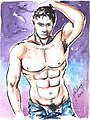 Male Nude in Purple & Blue by Lidbury (1).jpg