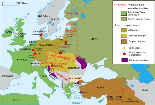 Carte de l'Europe en 1923