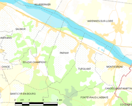 Mapa obce Parnay