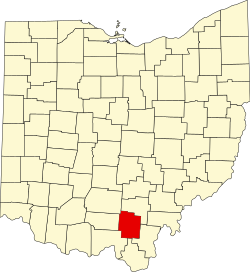 Jacksonin piirikunta Ohion kartalla