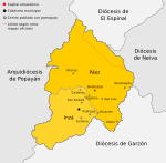 Mappa della diocesi