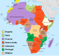 Reparto colonial de África en vísperas de la Primera Guerra Mundial