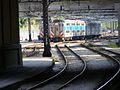 Metra train approaching from Kensington and points south