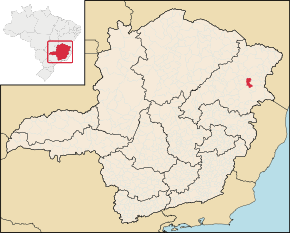 Kart over Novo Oriente de Minas