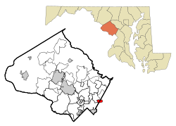 Location of Hillandale, Maryland