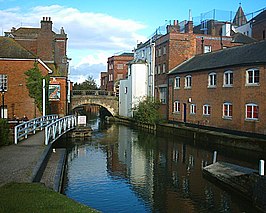 De rivier de Kennet in Newbury