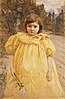 Niña con vestido amarillo (fille en robe jaune).