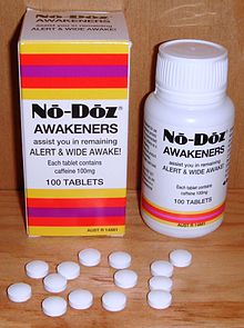 No-Doz 100 mg caffeine tablets No-Doz.jpg