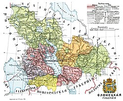 Олонецький уряд: історичні кордони на карті