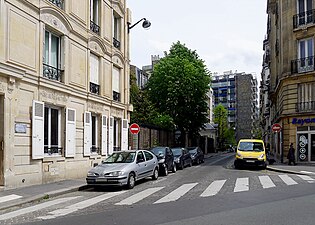 Rue Singer vue depuis la rue des Vignes.