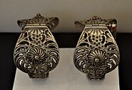 Pair of silver anklets, once belonging to a Jewish woman