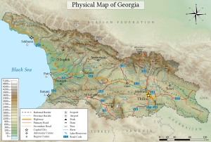 Mapa Gruzije (geopolitičkih)