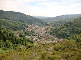 A general view of the village and the surrounding hills