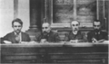 Présidence du Soviet : Skobolev, Tcheidze, Plekhanov, Tsereteli (Petrograd, juin 1917).