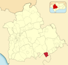 Расположение муниципалитета Пруна на карте провинции