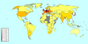 Miniatura para Lista de países por dimensão da malha ferroviária