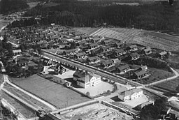 Flygbild över Rosendal, 1932.