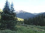 A valley in the mountains of San Isabel National Forest.