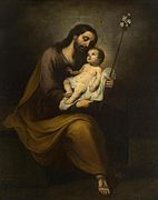 José com a criança e a haste de flores, Alonso Miguel de Tovar.