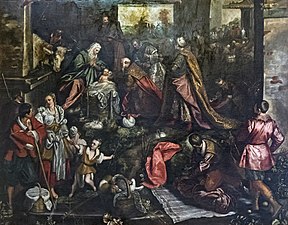 Domenico Tintoretto, Pokłon Trzech Króli, 1587