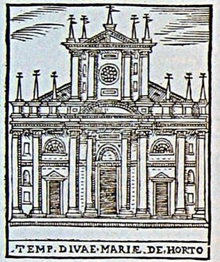 Santa Maria dell'Orto. Tryck av Girolamo Francino från år 1588.