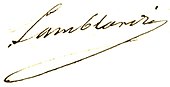 Signature de Antoine-Élie Lamblardie