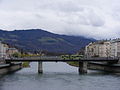 Staatsbrücke, im Hintergrund der Mozartsteg