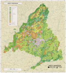 Mapa del suelo y vegetación de la Comunidad de Madrid (IGME 1988).